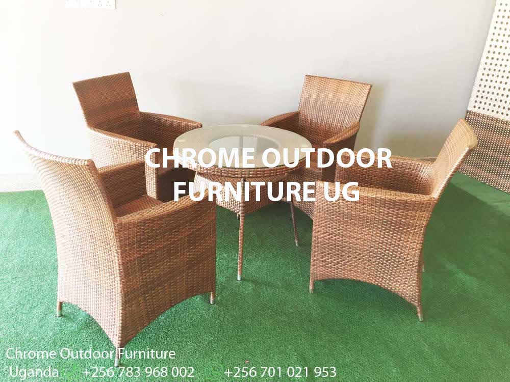 4 Outdoor Chairs & Coffee Table in Uganda, Garden and Outdoor Furniture for Sale Kampala Uganda, Balcony, Patio Furniture Uganda, Resin Wicker, All Weather Wicker Uganda, Chrome Outdoor Furniture Uganda